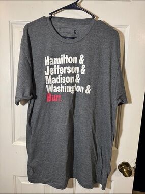 Hamilton & Graphic Tee - Men’s Gray Short Sleeve